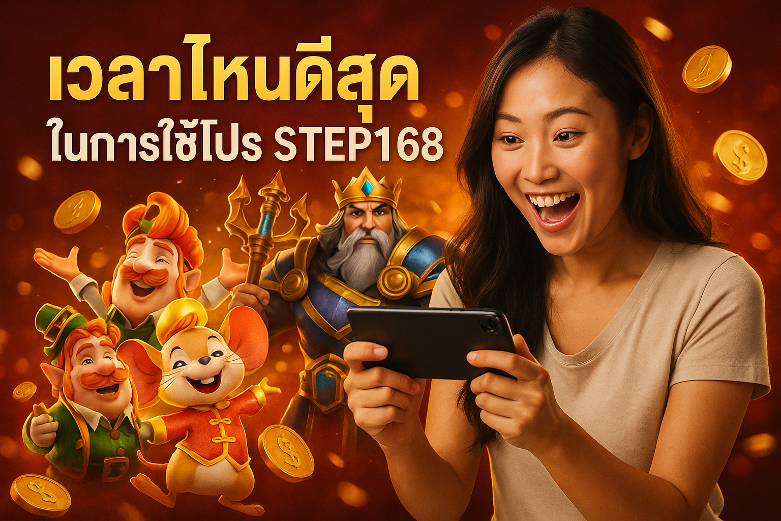หาช่วงเวลาที่โปรคุ้มที่สุด STEP168 เปิดโปรสมัครใหม่ รายวัน และคืนยอดเสีย ใช้ให้แมทช์กับช่วงแจก เพิ่มโอกาสลุ้นโบนัสและกำไรง่ายๆ ทุกวัน